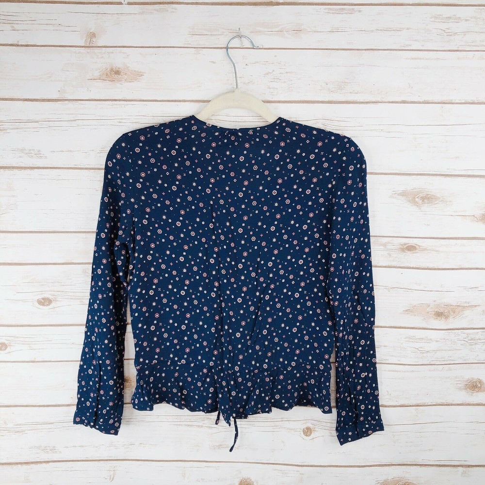 Rails Top Size Xs Beaux Floral Vneck Button Up Tie - image 7